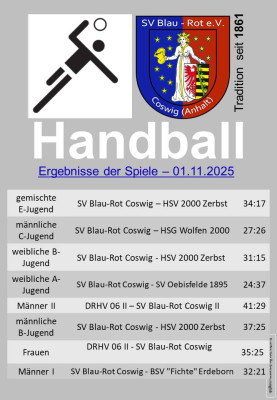 💙❤️ Unsere Ergebnisse vom Spieltag 01.11.2025💙❤️