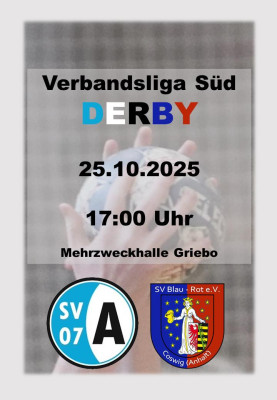 💙❤️Derbyzeit am kommenden Samstag! Wir hoffen, dass ihr alle den Weg in die Mehrzweckhalle in Griebo findet.💙❤️
