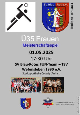 💙❤️Ankündigung HVSA Ü35 Frauen Meisterschaftsspiel 💙❤️